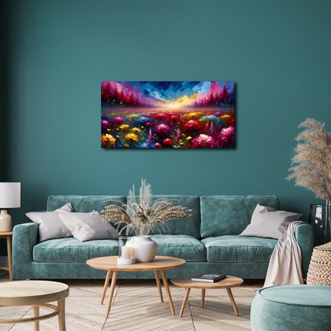 WANDBILD BLUMENWIESE - WANDBILDER FELDER UND WIESEN - BILDER