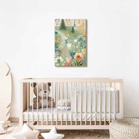 OBRAZ ČAROVNÁ KVETINOVÁ LÚKA PRI LESE - OBRAZY KVETOV - OBRAZY