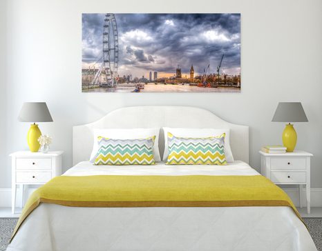 WANDBILD EINZIGARTIGES LONDON UND DIE THEMSE - BILDER VON STÄDTEN - BILDER