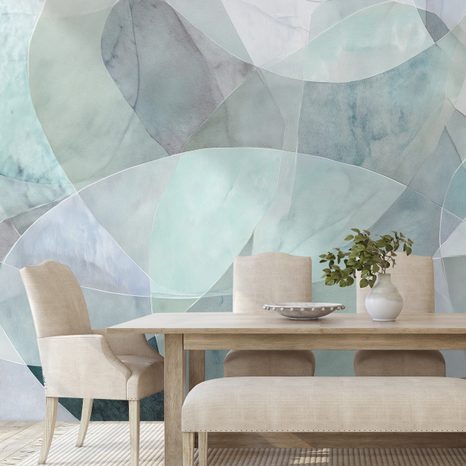 TAPET AUTOADEZIV FORME PASTELATE ACUARELĂ - TAPET ABSTRACT - TAPETURI