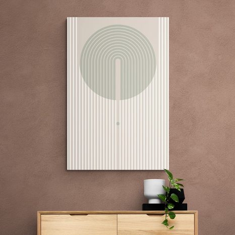 WANDBILD STILVOLLES MUSTER MIT KREIS MID-CENTURY - ABSTRAKTE BILDER - BILDER