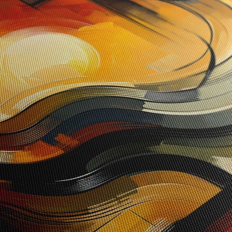 WANDBILD FLIESSENDE ENERGIE IN FARBEN - BILDER VON SONNENAUFGANG UND SONNENUNTERGANG - BILDER