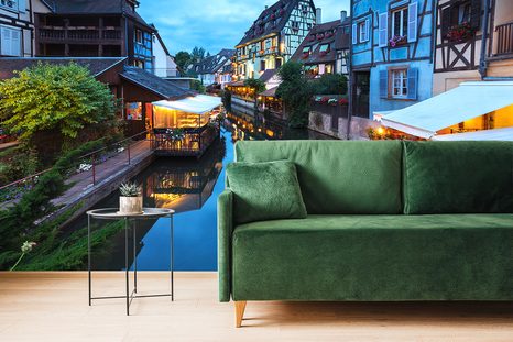 CARTA DA PARATI – CANALE PITTORESCO IN FRANCIA - CARTA DA PARATI CITTÀ - CARTA DA PARATI