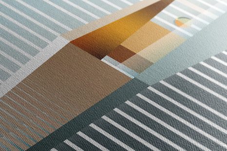 WANDBILD REGENBOGEN MIT SOMMERLICHEM HINTERGRUND MID-CENTURY - ABSTRAKTE BILDER - BILDER