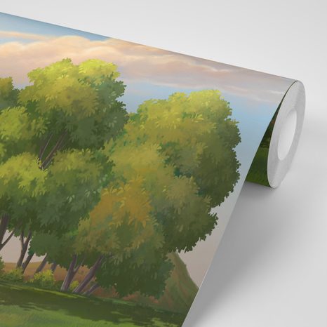 TAPETA ZELENÁ KRAJINKA - TAPETY PŘÍRODA - TAPETY