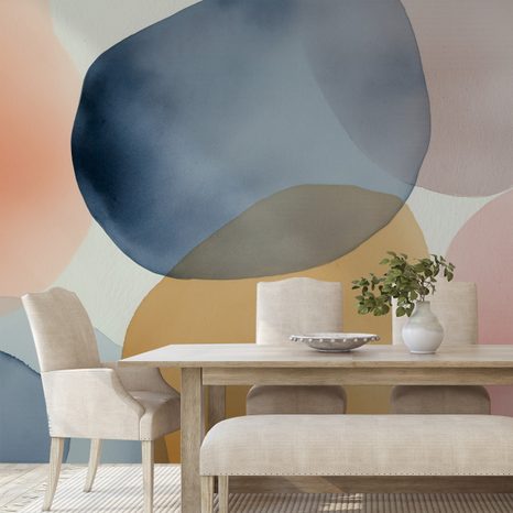 SAMOLEPIACA TAPETA ABSTRAKTNÉ AKVARELOVÉ ŠKVRNY - ABSTRAKTNÉ TAPETY - TAPETY