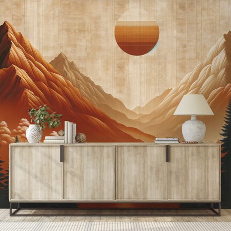 TAPETA HŘEJIVÉ HORSKÉ PANORAMA - TAPETY HORY - TAPETY