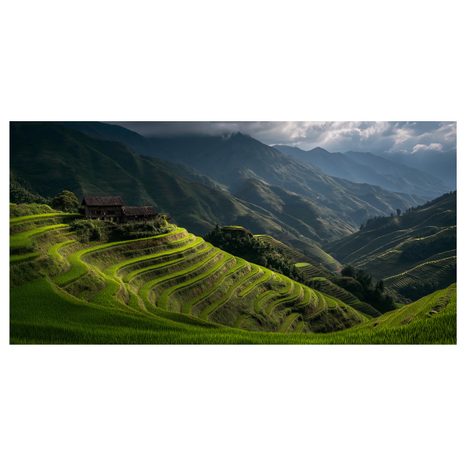 OBRAZ HARMONICKÉ HORSKÉ KRAJINY - OBRAZY POLE A LOUKY - OBRAZY