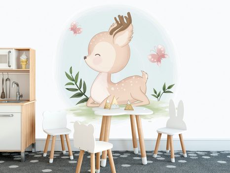 TAPETA ROZTOMILÝ SRNČEK - DETSKÉ TAPETY - TAPETY