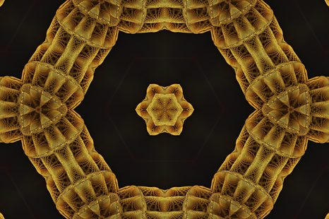 TAPETE INTERESSANTES GOLDENES MANDALA - TAPETEN MIT FENG SHUI-MOTIVEN - TAPETEN