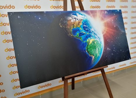 OBRAZ MODRÁ PLANETA ZEMĚ - OBRAZY VESMÍRU A HVĚZD - OBRAZY