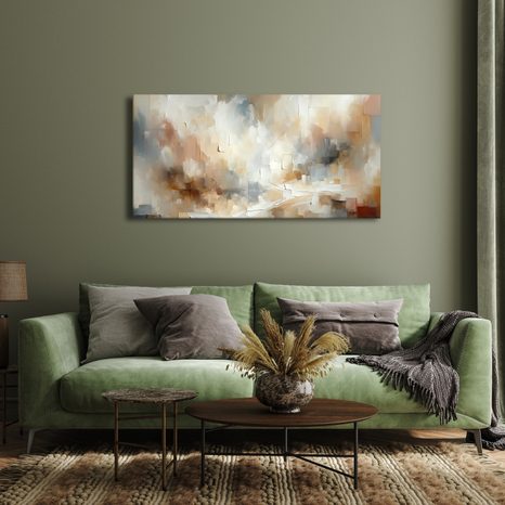 WANDBILD BEIGE ABSTRAKTE HARMONIE - ABSTRAKTE BILDER - BILDER