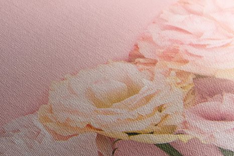 КАРТИНА НА ПЛАТНО – ПАСТЕЛНИ ЦЪФТЯЩИ ЦВЕТЯ - КАРТИНИ С ЦВЕТЯ - КАРТИНИ