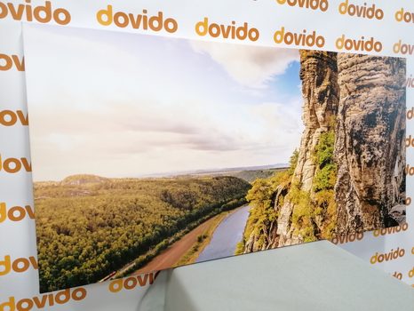 OBRAZ VÝHLED NA ŘEKU LABE - OBRAZY PŘÍRODY A KRAJINY - OBRAZY