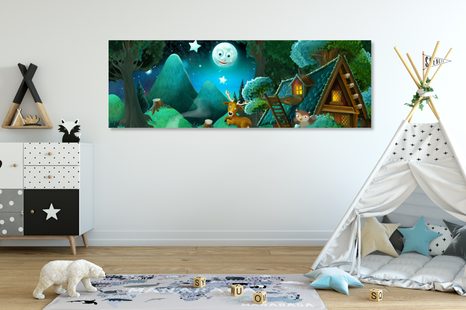 SLIKA PRAVLJIČNI GOZD - OTROŠKE SLIKE - SLIKE