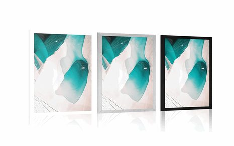 POSTER ABSTRAKTE BERGSEEN - MOTIVE AUS UNSERER WERKSTATT - POSTER