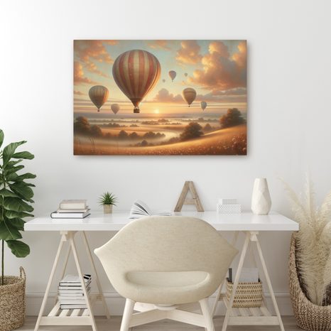 OBRAZ BALONY V PODVEČERNÍM TICHU - OBRAZY POLE A LOUKY - OBRAZY