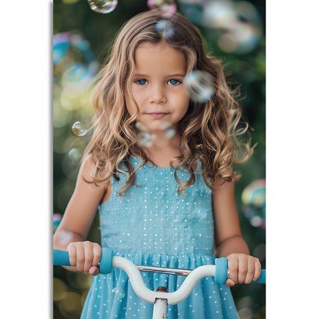 OBRAZ HOLČIČKA NA KOLOBĚŽCE - DOVIDO CHALLENGE - OBRAZY