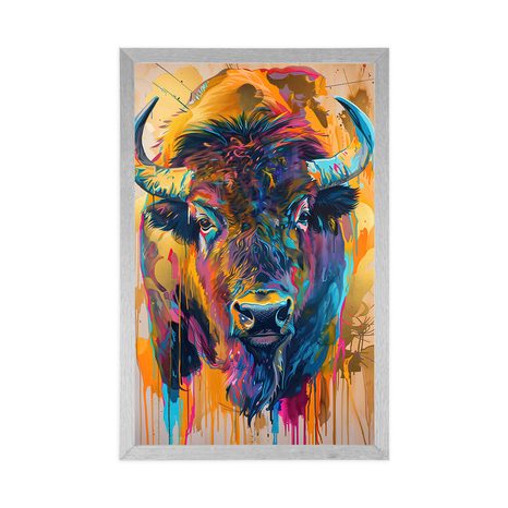 POSZTER BIVALY FESTMÉNY UTÁNZATA. - BIVALYOK - POSZTEREK