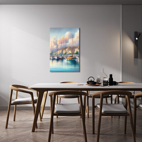 WANDBILD SEGELBOOT IM MORGENLICHT - BILDER MEER UND STRAND - BILDER