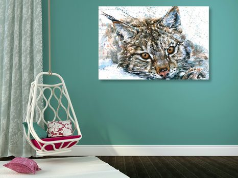 OBRAZ RYS V AKVARELOVÉM PROVEDENÍ - OBRAZY ZVÍŘAT - OBRAZY