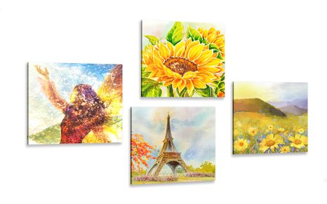 CANVAS PRINT SET WITH A TOUCH OF FREEDOM - SET OF PICTURES - PICTURES