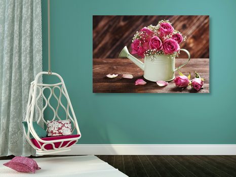 SLIKA ROŽE V KANGLICI - SLIKE TIHOŽITJE - SLIKE