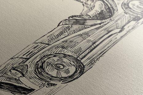 QUADRO SU TELA – AUTO DA CORSA IN STILE RETRÒ - QUADRI VINTAGE E RETRÒ - STAMPE E QUADRI