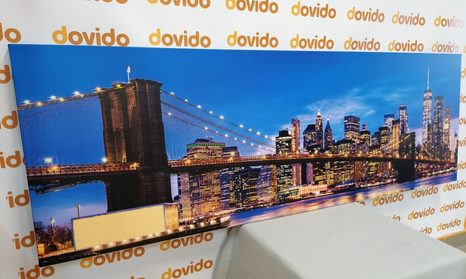 WANDBILD BEZAUBERNDE BRÜCKE IN BROOKLYN - BILDER VON STÄDTEN - BILDER