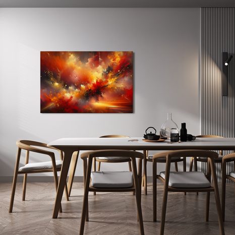 OBRAZ EXPLOZE RUDÉ ENERGIE - OBRAZY ABSTRAKTNÍ TVARY - OBRAZY
