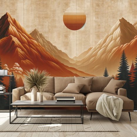 SAMOLEPÍCÍ TAPETA HŘEJIVÉ HORSKÉ PANORAMA - TAPETY HORY - TAPETY