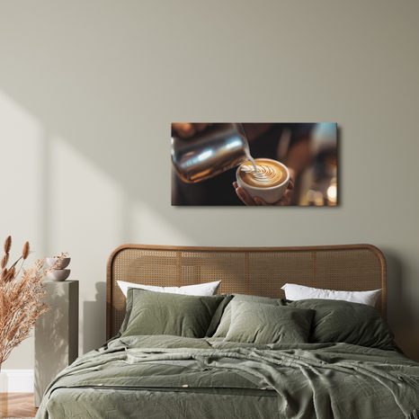 OBRAZ MISTROVSTVÍ V LATTE ART - OBRAZY JÍDLA A NÁPOJE - OBRAZY