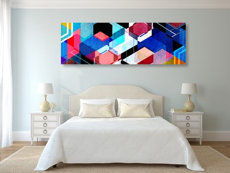 STAMPA SU TELA – GEOMETRIA ASTRATTA - QUADRI ASTRATTO - STAMPE E QUADRI