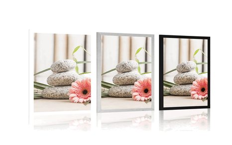 POSTER MEDITATION- UND WELLNESS-STILLLEBEN - FENG SHUI - POSTER