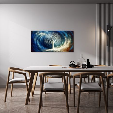 OBRAZ STROM ŽIVOTA V BOUŘLIVÉ KRAJINĚ - OBRAZY STROMY ŽIVOTA - OBRAZY