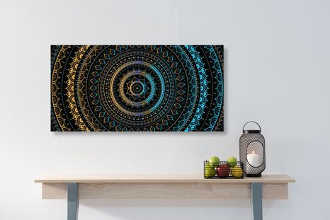 OBRAZ MANDALA SE VZOREM SLUNCE - OBRAZY FENG SHUI - OBRAZY