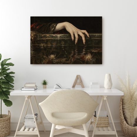 WANDBILD DUNKLE HAND ÜBER DER WASSEROBERFLÄCHE - HALLOWEEN- UND HORROR-BILDER - BILDER