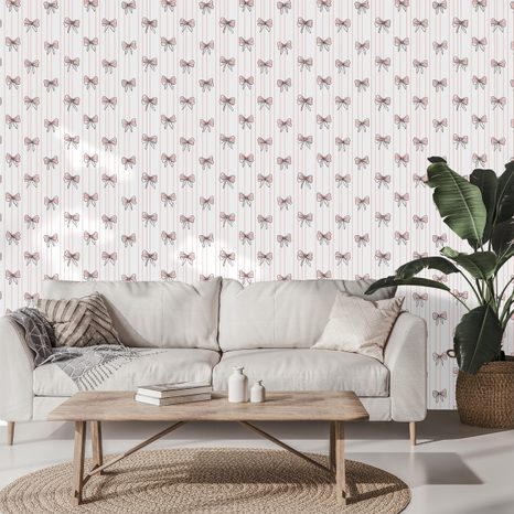 SAMOLEPÍCÍ TAPETA RŮŽOVÉ MAŠLE NA BÍLÉM POZADÍ - VZOROVANÉ TAPETY - TAPETY