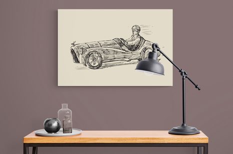 QUADRO SU TELA – AUTO DA CORSA IN STILE RETRÒ - QUADRI VINTAGE E RETRÒ - STAMPE E QUADRI