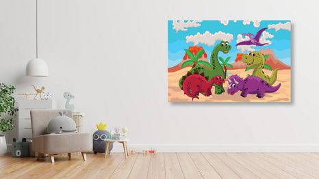 OBRAZ SVET DINOSAUROV - DETSKÉ OBRAZY - OBRAZY