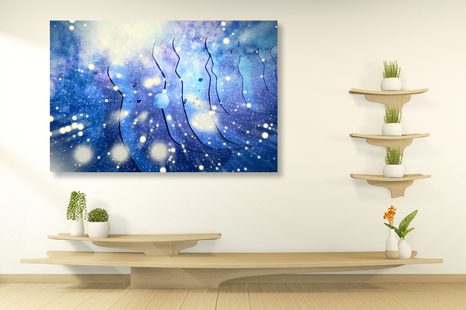 WANDBILD ABSTRAKTION BEWEGUNG DER STERNE - ABSTRAKTE BILDER - BILDER