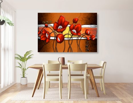 SLIKA RDEČI POLJSKI MAK - ABSTRAKTNE SLIKE - SLIKE