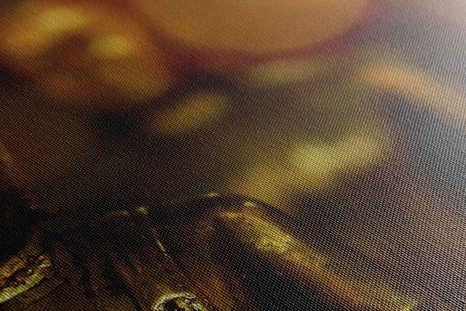 TABLEAU SUR TOILE – BOUDDHA AVEC FOND ABSTRAIT - TABLEAUX FENG SHUI - TABLEAUX