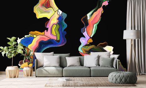 TAPETA ABSTRAKTNÍ TVÁŘE LIDSKÝCH BYTOSTÍ - ABSTRAKTNÍ TAPETY - TAPETY