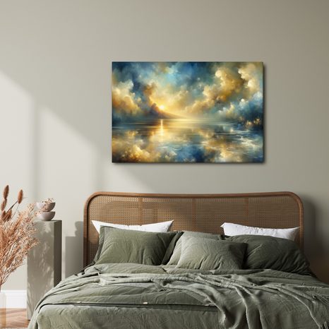 OBRAZ SLUNEČNÍ PAPRSKY NA VODĚ - OBRAZY VÝCHOD A ZÁPAD SLUNCE - OBRAZY