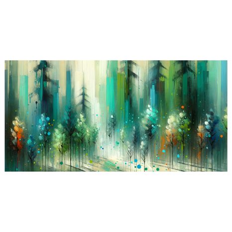 WANDBILD GEHEIMNIS DES GRÜNEN HAINS - BILDER WALD - BILDER