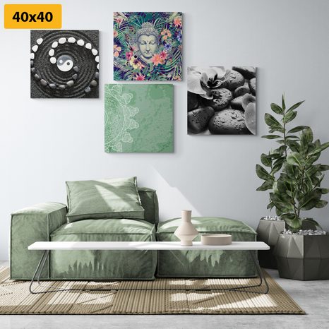 SET OBRAZŮ FENG SHUI V NETRADIČNÍ KOMBINACI - SESTAVY OBRAZŮ - OBRAZY