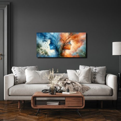 OBRAZ TVÁŘE V KORUNÁCH STROMŮ - OBRAZY STROMY ŽIVOTA - OBRAZY