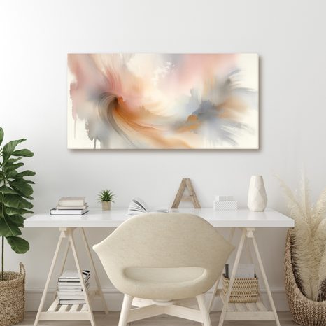 WANDBILD ABSTRAKTION IN PASTELLFARBEN - WANDBILDER ABSTRAKTE FORMEN - BILDER