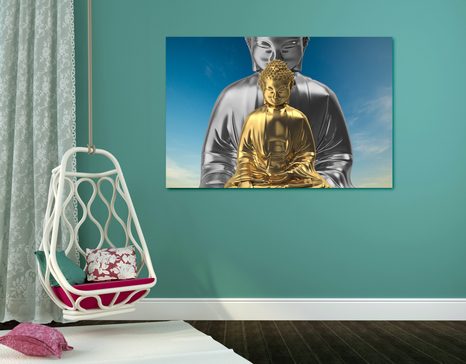 WANDBILD MEDITIERENDE BUDDHAS - BILDER - 🔥 TOTALAUSVERKAUF